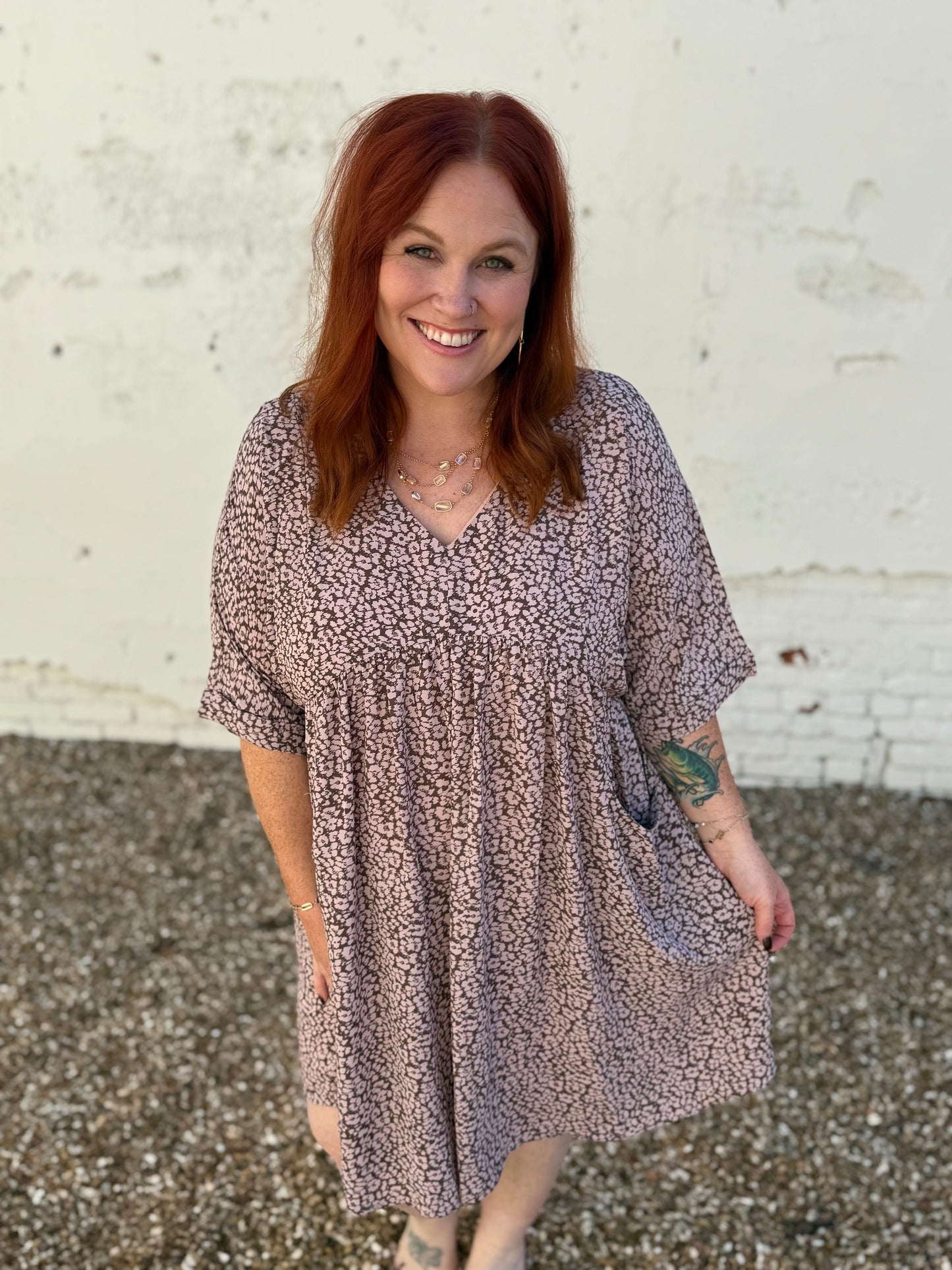 Leopard Babydoll Mini Dress
