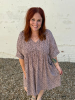Leopard Babydoll Mini Dress