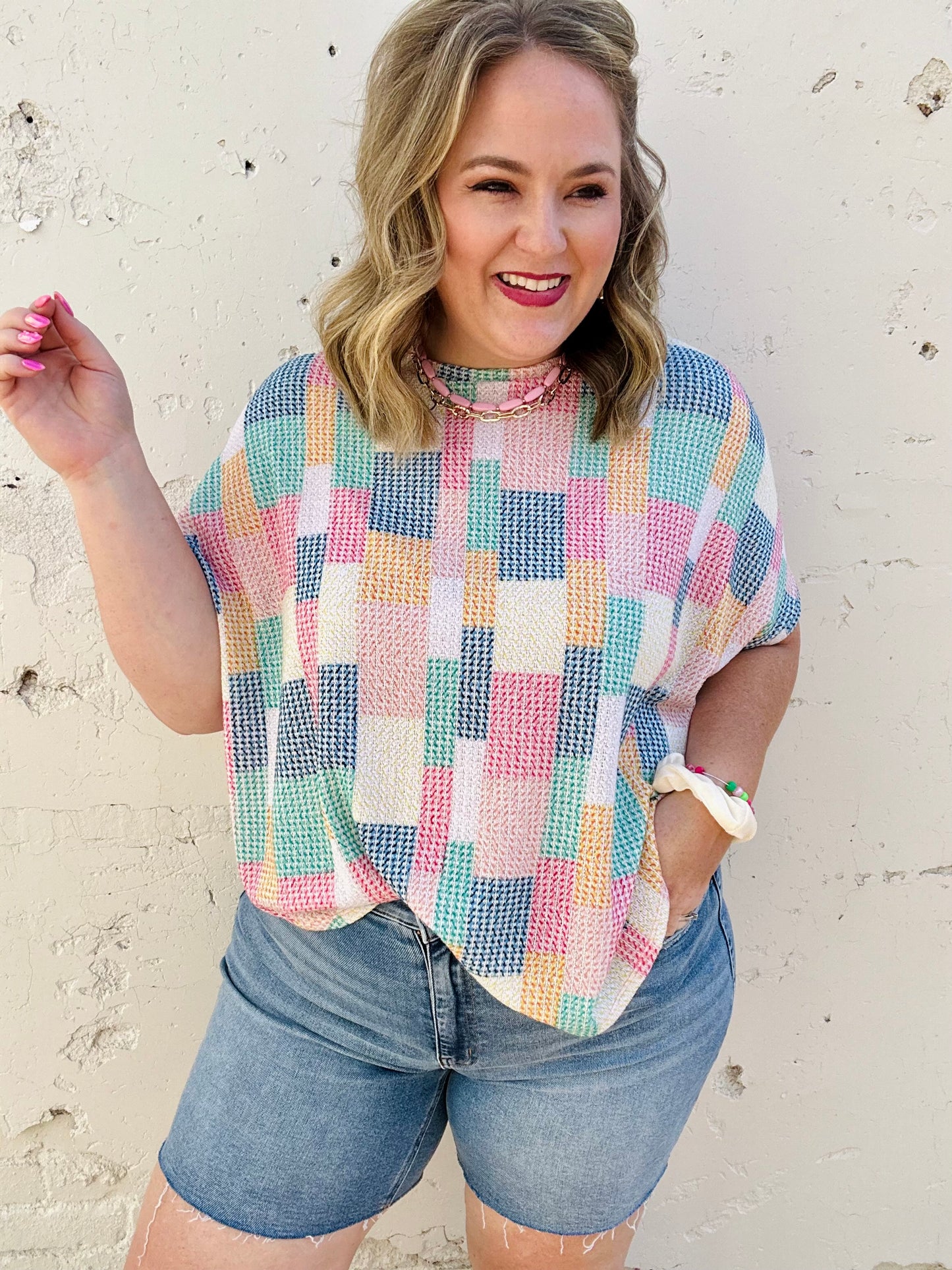 Miranda Geometric Patchwork Top