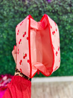 Cherry Print Makeup Bag