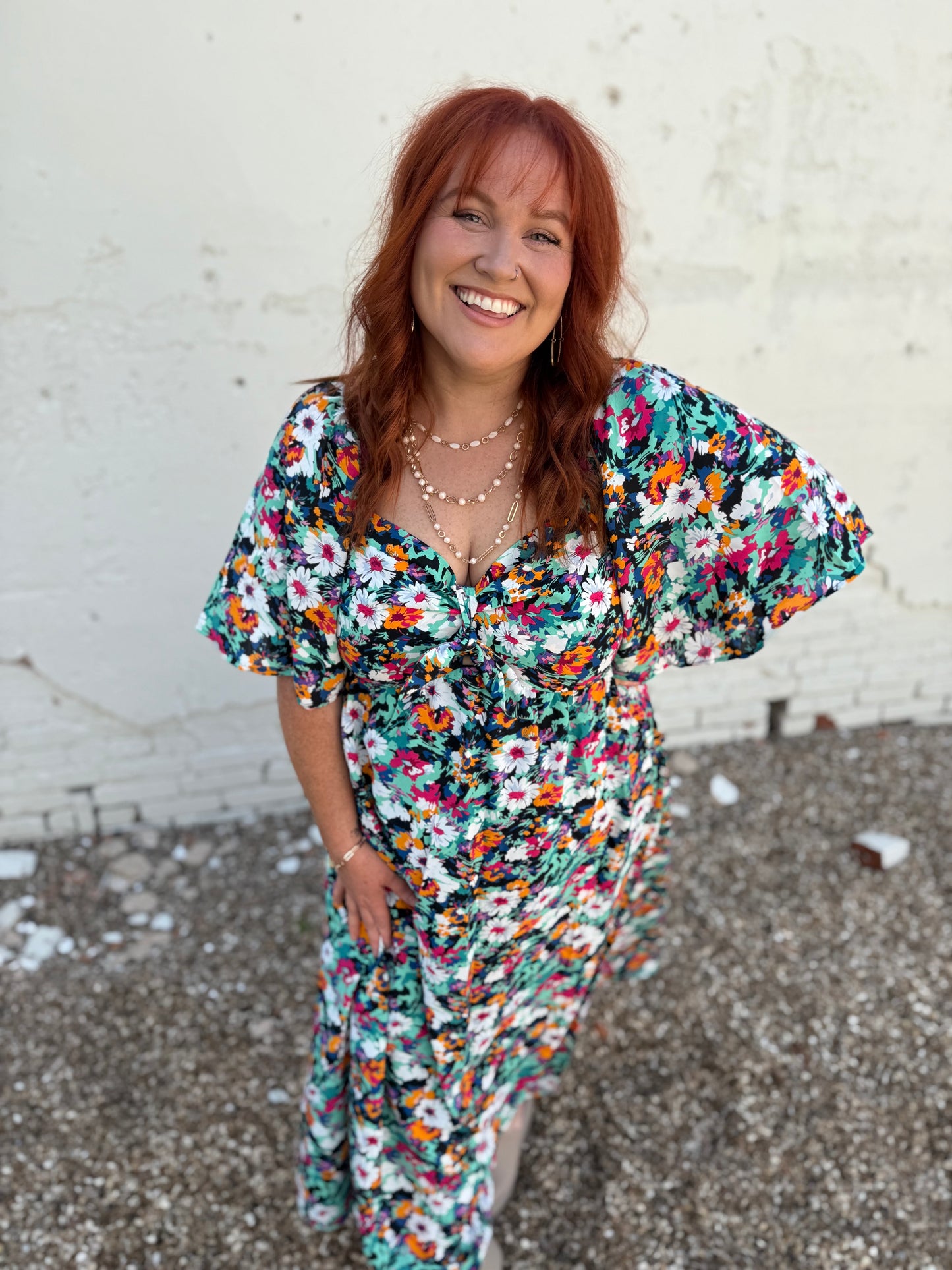 Tracy Black Floral Sweetheart Dress
