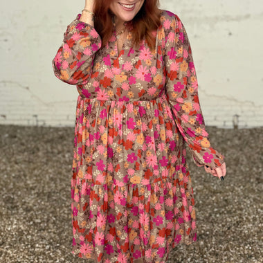 Molly Floral Tiered Mini Dress