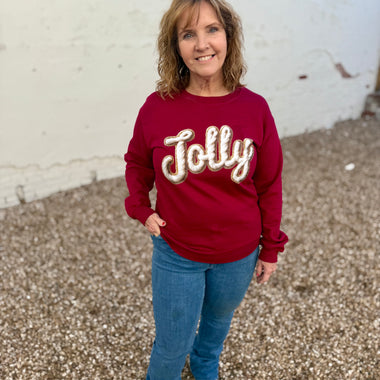 **DOORBUSTER** Jolly Faux Yarn Sweatshirt
