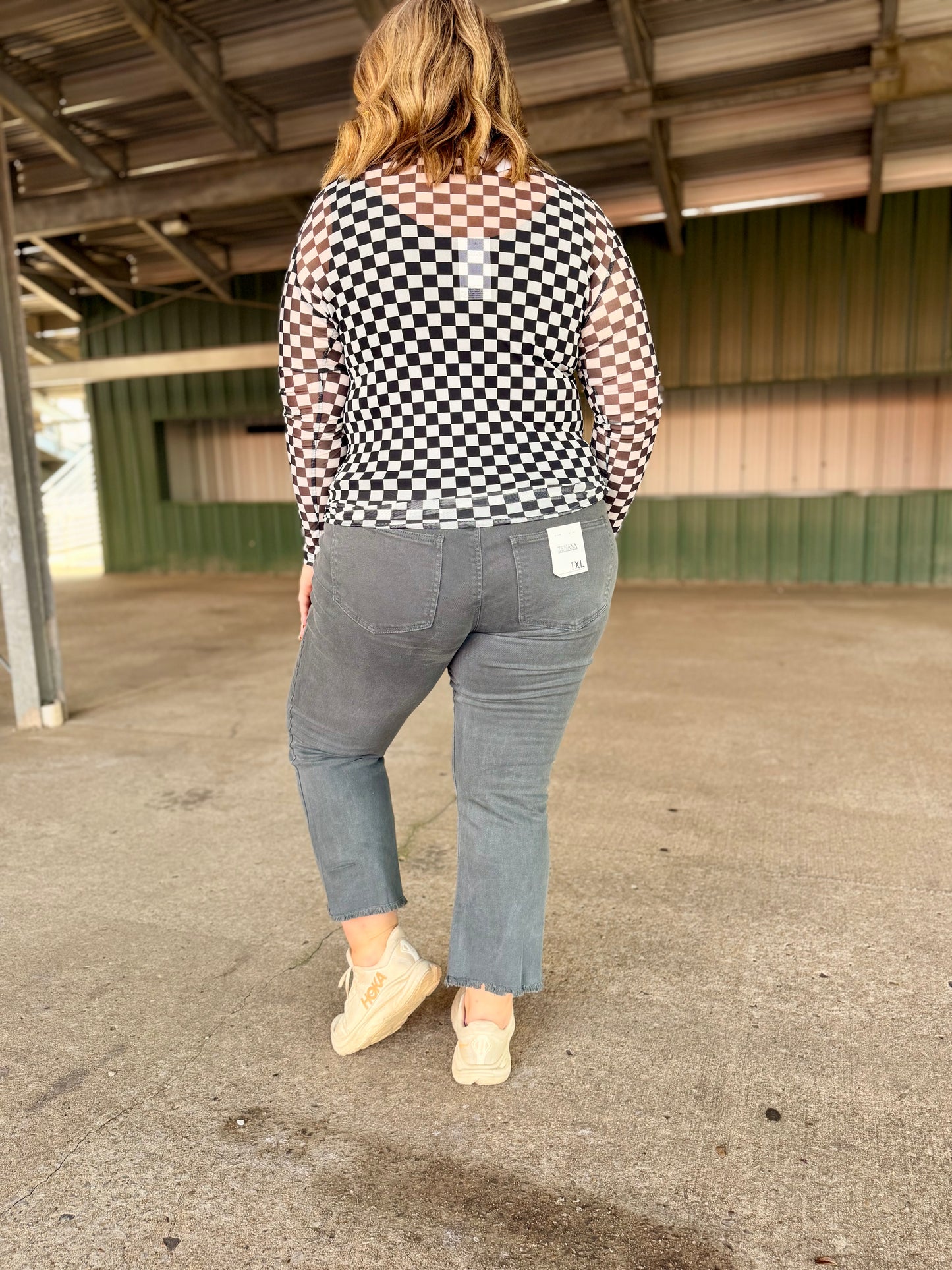 Briannah Gray Acid Washed Jeans