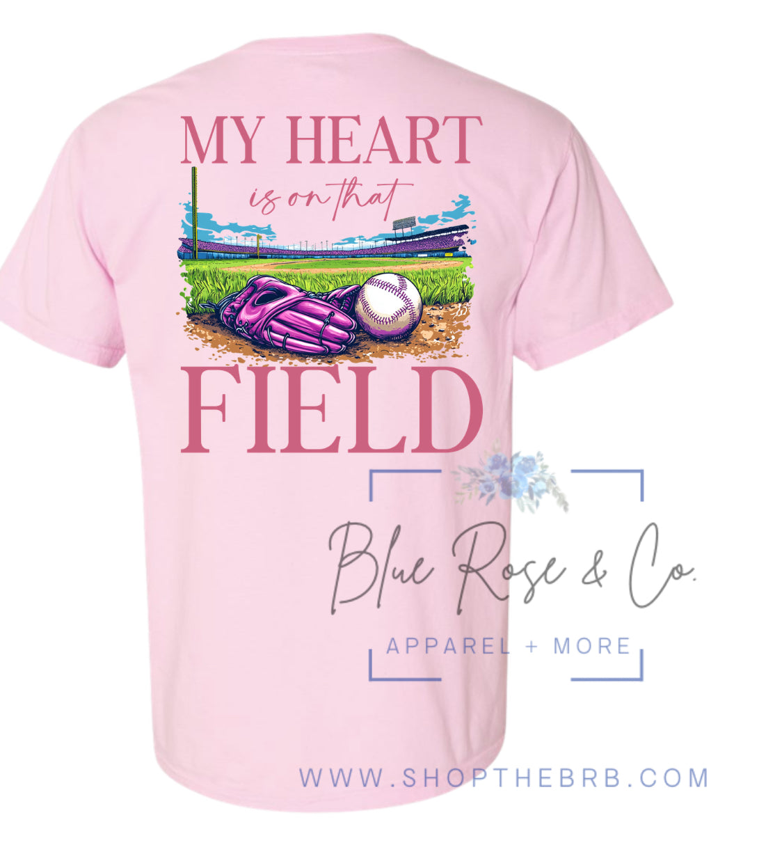 My Heart Softball Tee (Choose your color!)