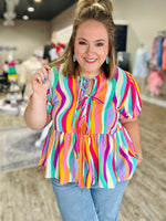 Allie Retro Stripe Top