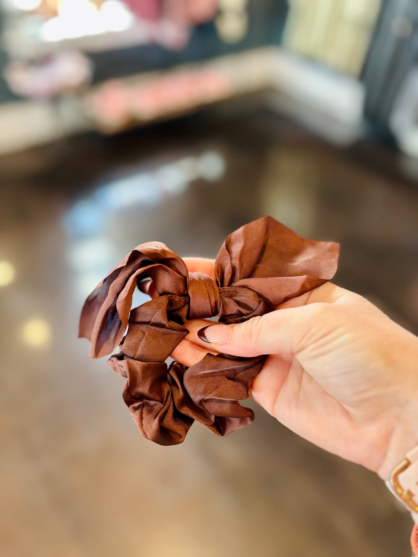 Satin Bow Scrunchie (Multiple Colors)