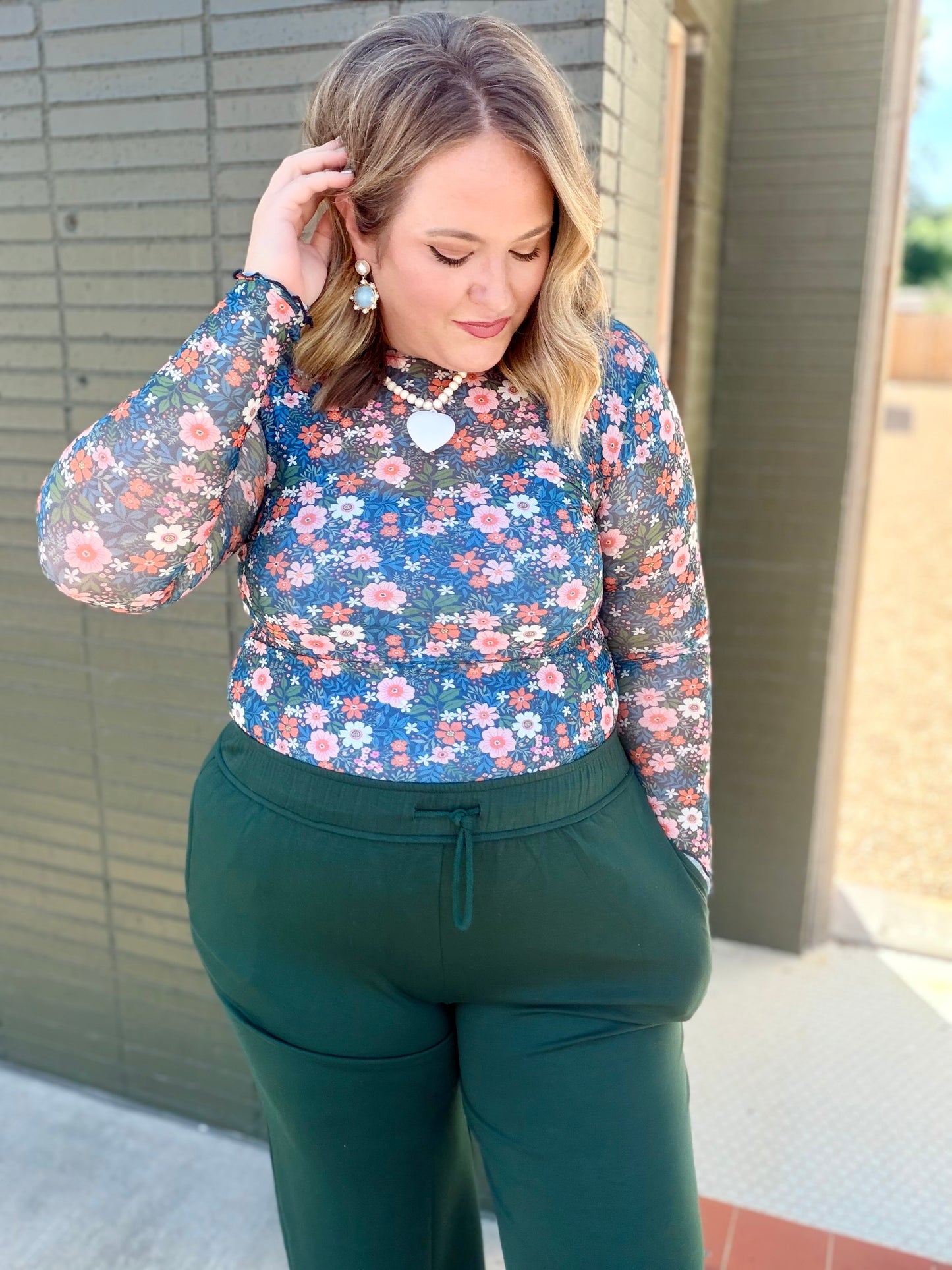 Gwen Floral Mesh Top