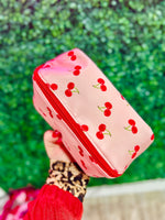 Cherry Print Makeup Bag