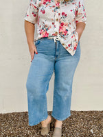 Super High Crop Wide Leg Jeans