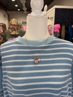 Multi Charm Porcelain Bow Ball Chain Necklace