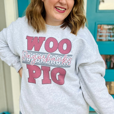 Woo Pig Checkered Graphic (Tee or Sweatshirt)