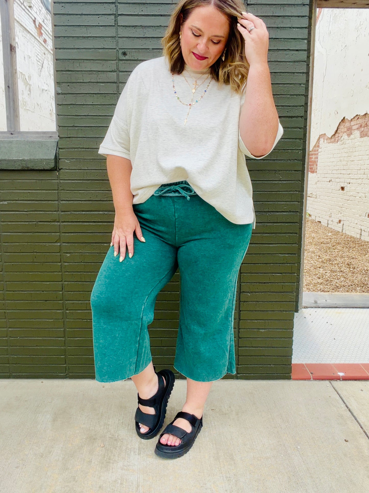 Perri Palazzo Acid Washed Pants