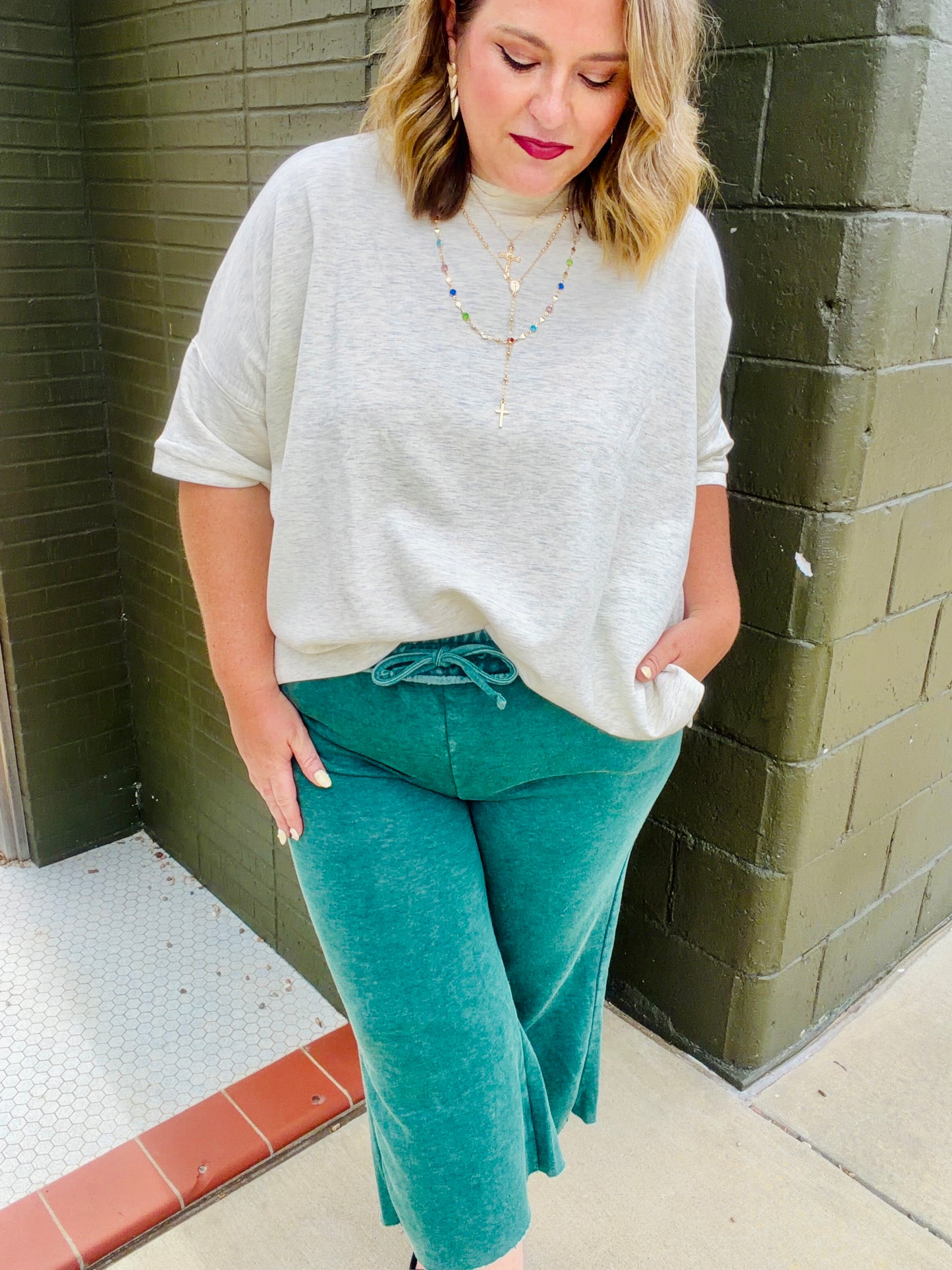 Perri Palazzo Acid Washed Pants