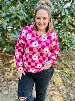 Ferrah Floral Checkered Top