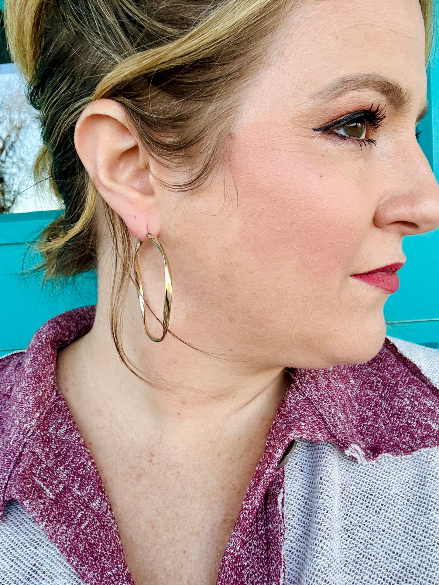 Erica Irregular Gold Hoops