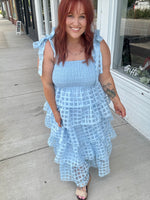 Briannah Blue Tiered Dress