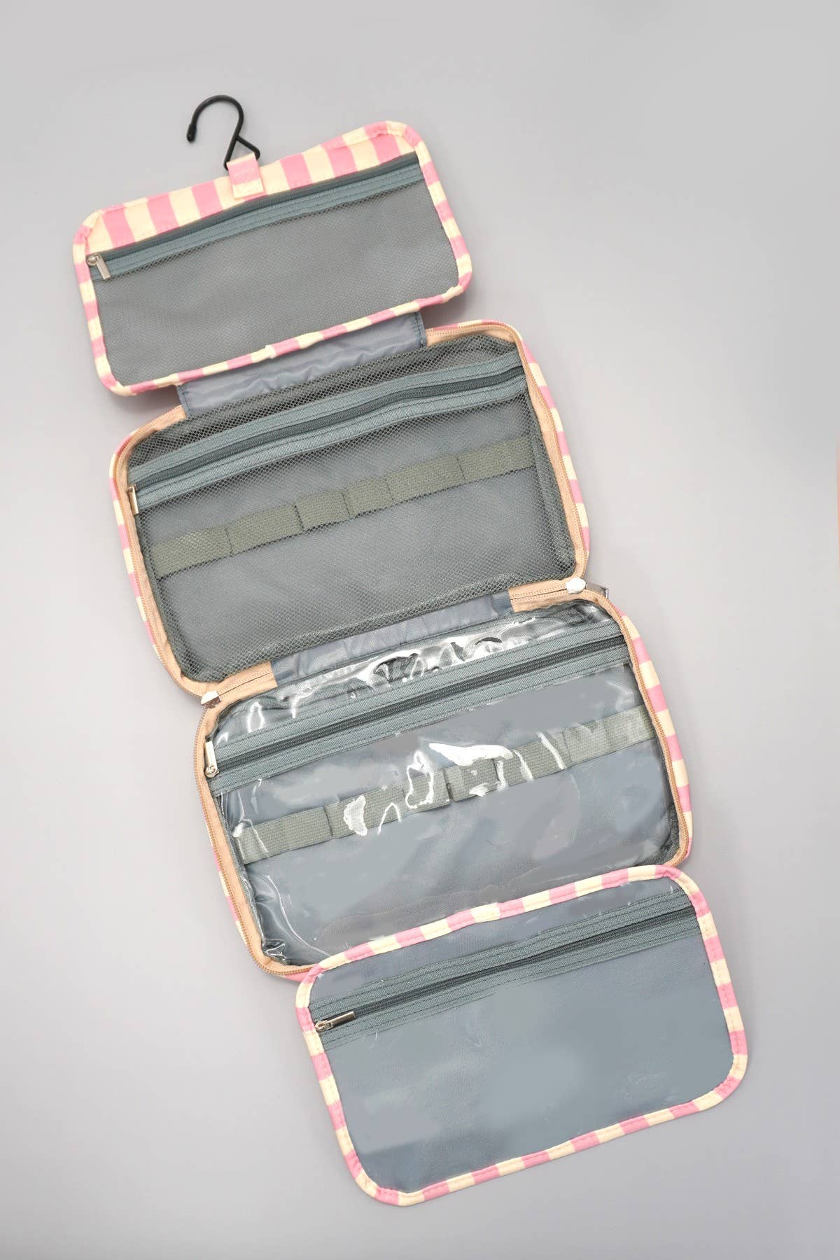 Striped Hanging Toiletry Travel Bag (Multiple Colors)