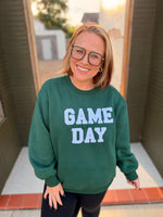 Game Day Chenille Sweatshirt in Green