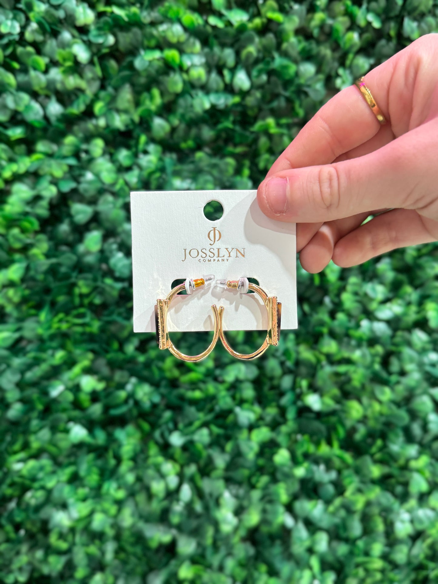 Tortoise & Pavé Gold Hoops