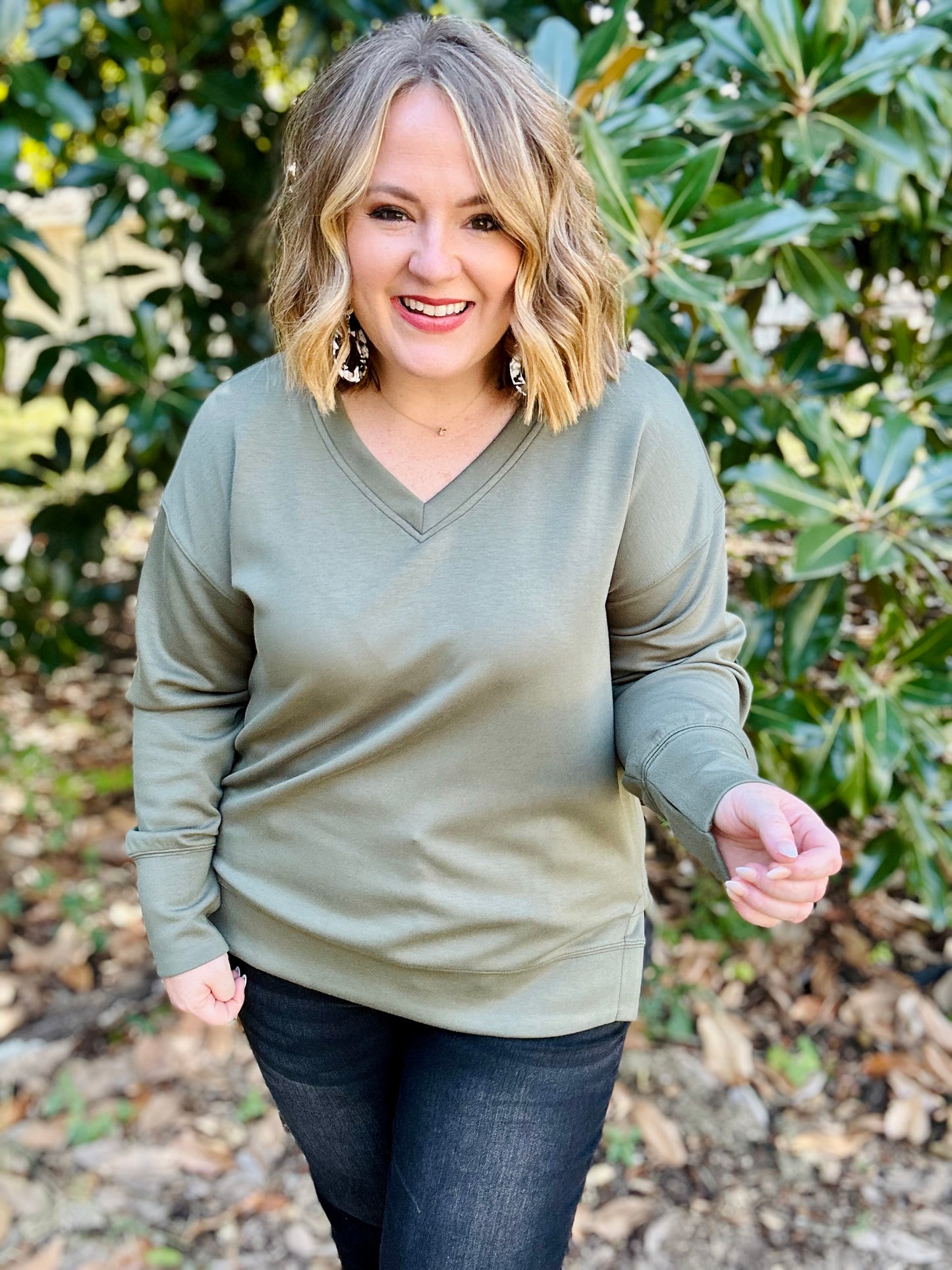 Shawna Olive Top