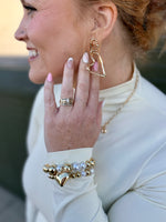Set of Two Gold Heart Bracelets
