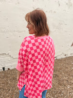 Lila Oversized Check Top