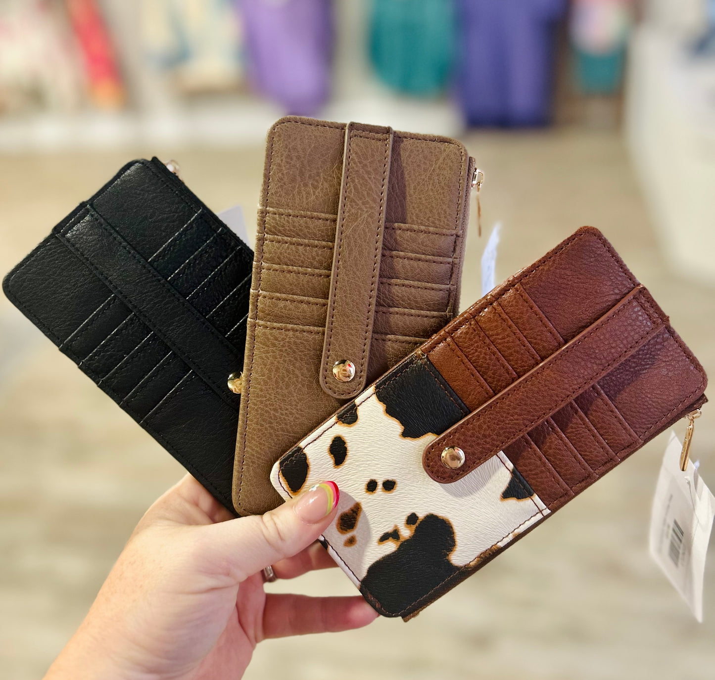 Slim Cardholder Wallet in Black