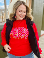 Checkered Merry Sweatshirt