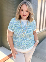 Floral Rolled Short Sleeve Top