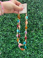 Beaded Multicolor Stone Layered Necklace
