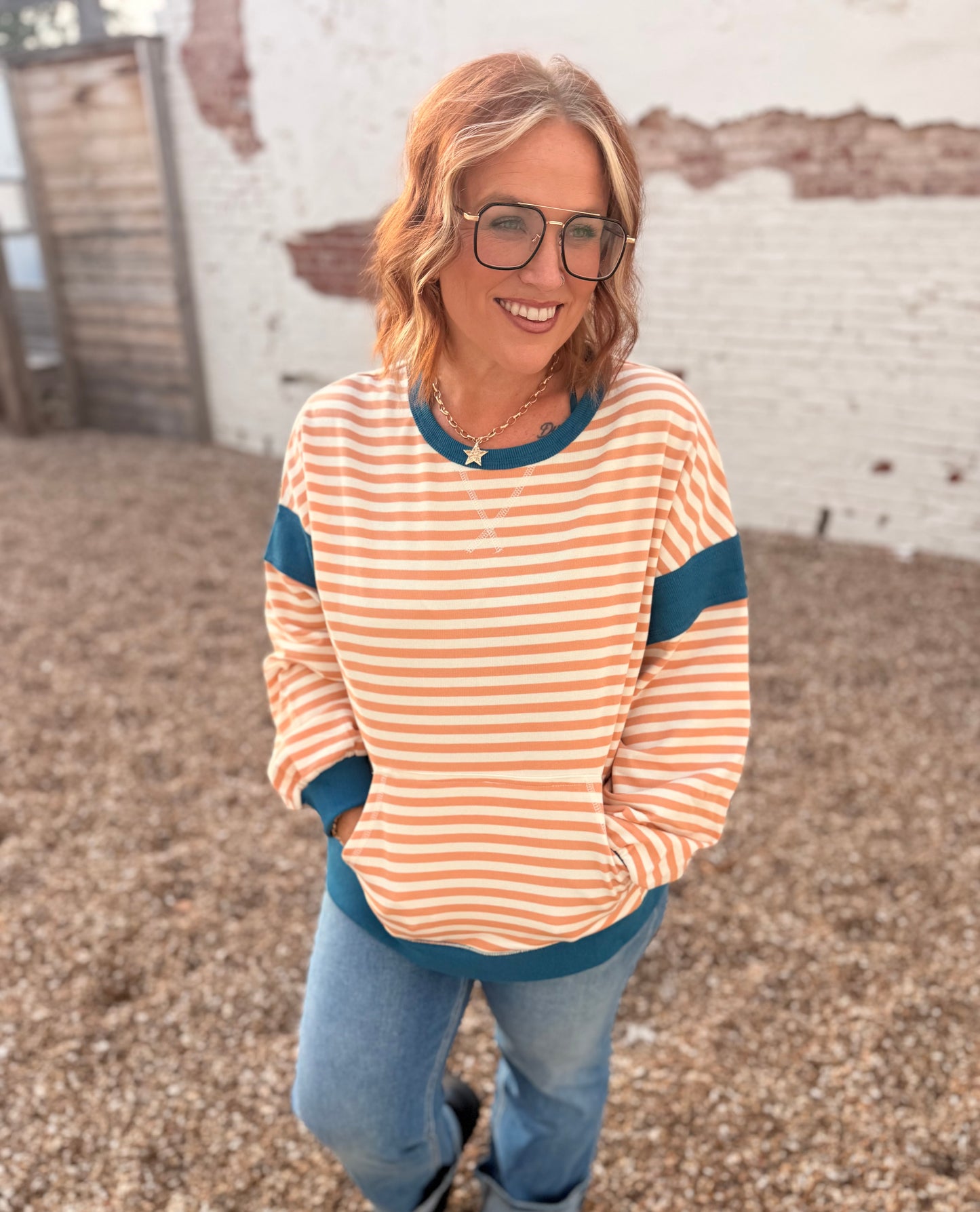 Rachael ColorBlock Striped Top