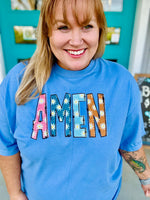 Amen Floral Tee on Comfort Colors