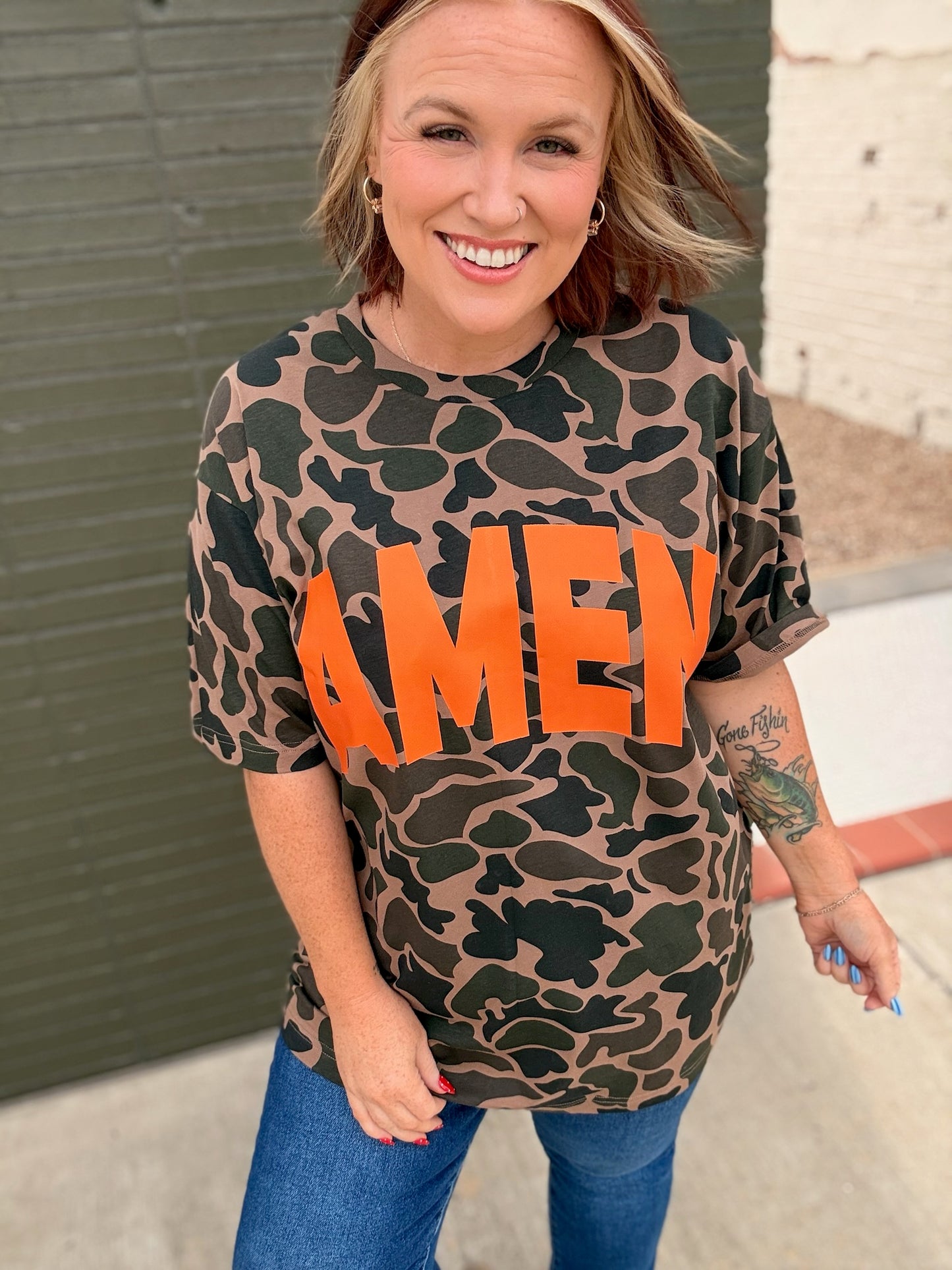 Amen Duck Camo Varsity Tee (Customizable)