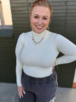 Seamless Mock Neck Long Sleeve- Plus