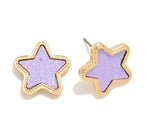 Glitter Star Earrings (Multiple Colors)