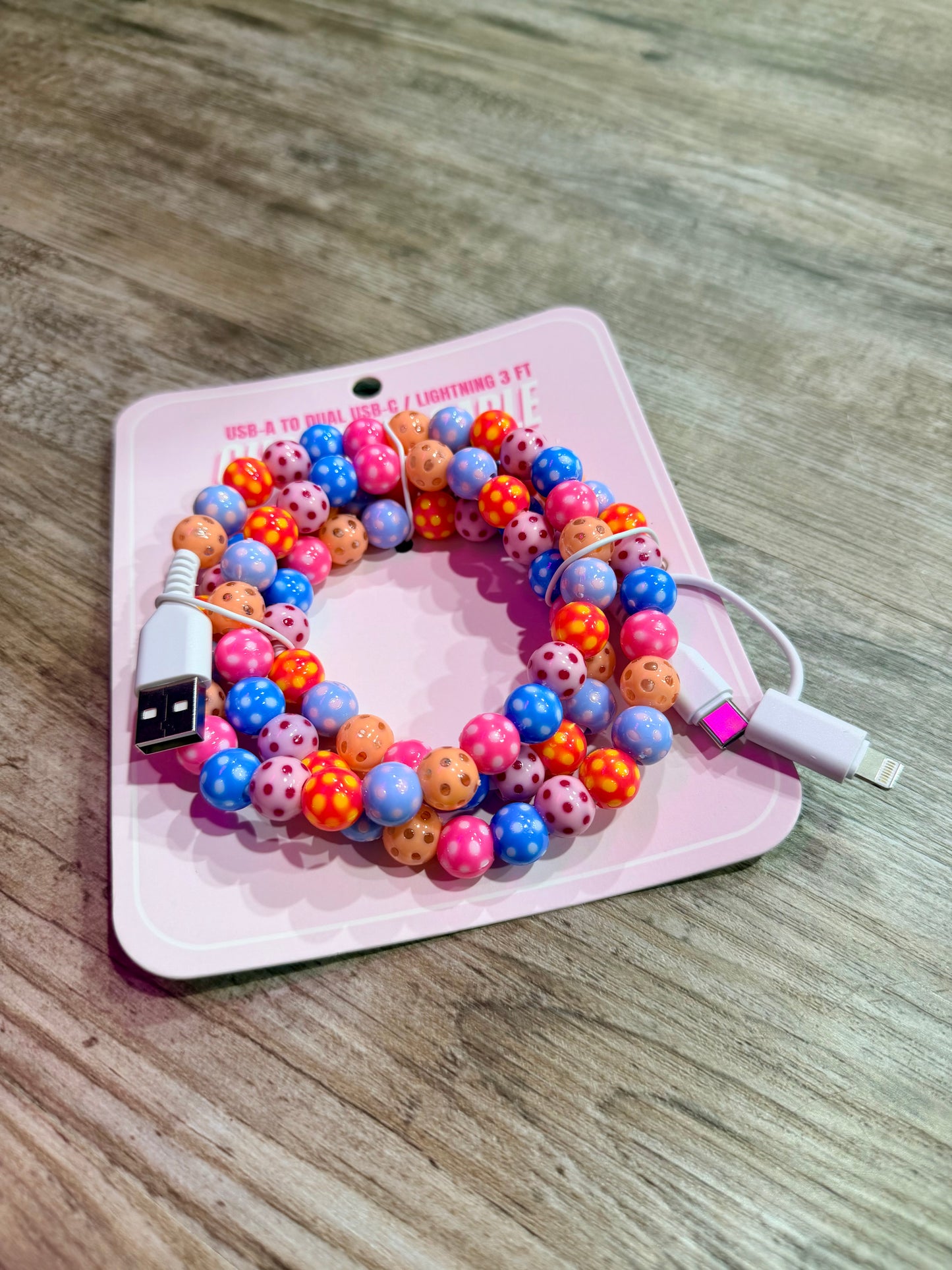 Polka Dot Multi Beaded Universal Charger