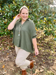 Penny Olive Top