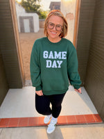 Game Day Chenille Sweatshirt in Green