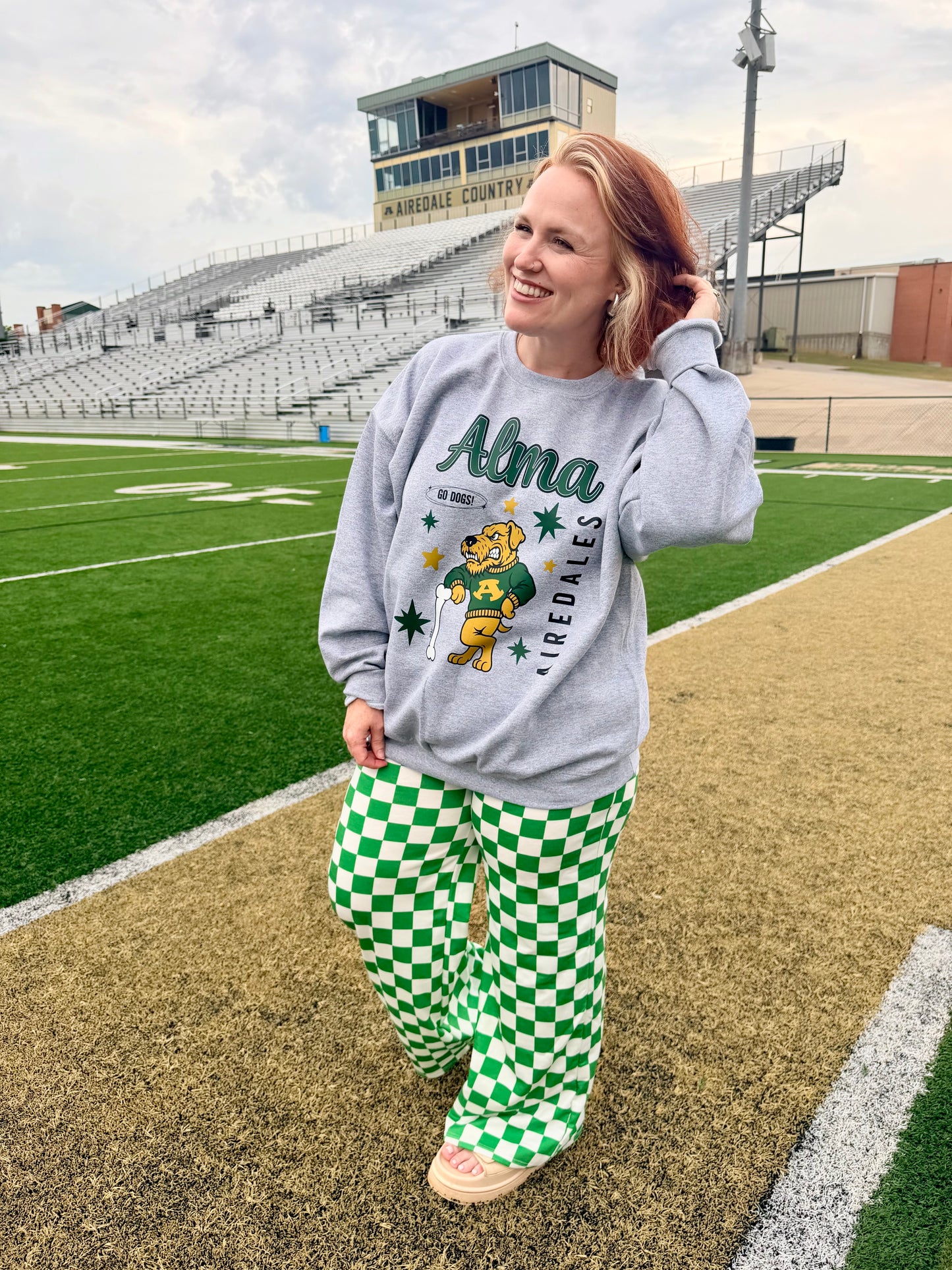 Jackie Green Checkered Pants