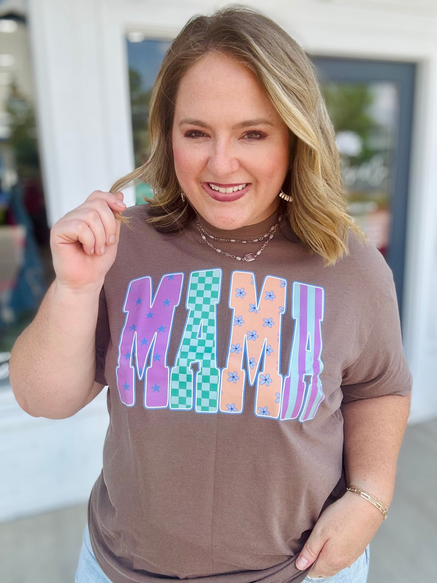Mixed Print Mama On Comfort Colors