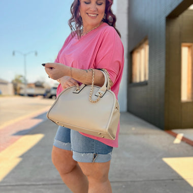Beth Chain Strap Dome Satchel