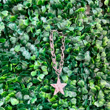 Double Link Star Chain Bracelet - Silver
