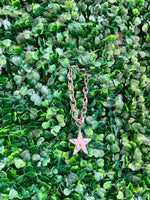 Double Link Star Chain Bracelet - Silver