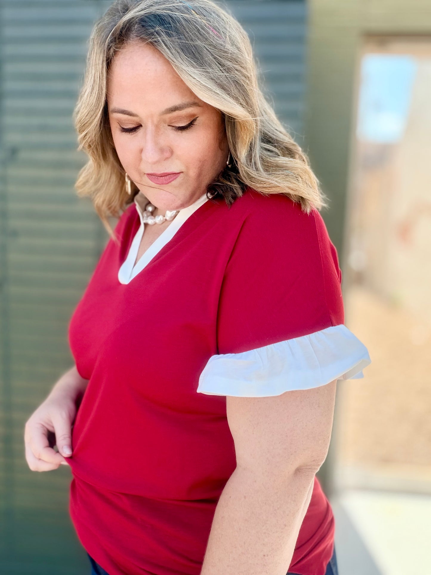Ashley Ruffle Sleeve Top