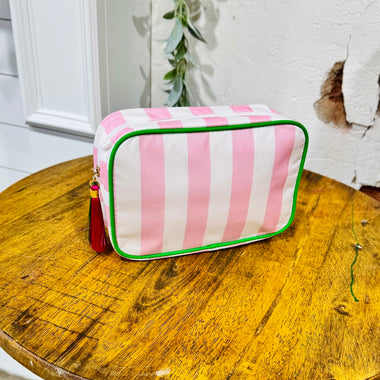 Striped Essentials Bag - Pink