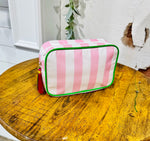 Striped Essentials Bag - Pink