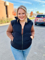 GraceLynn Puffer Vest in Black