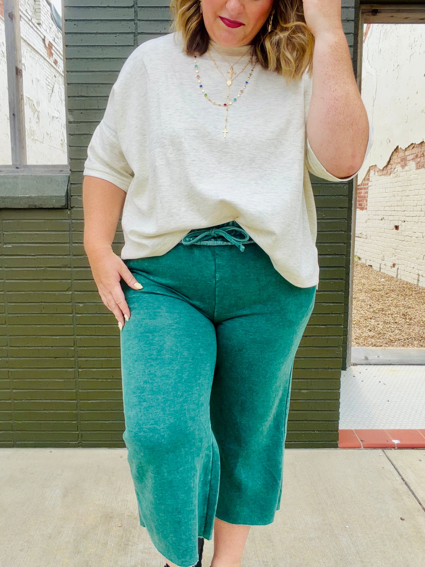 Perri Palazzo Acid Washed Pants