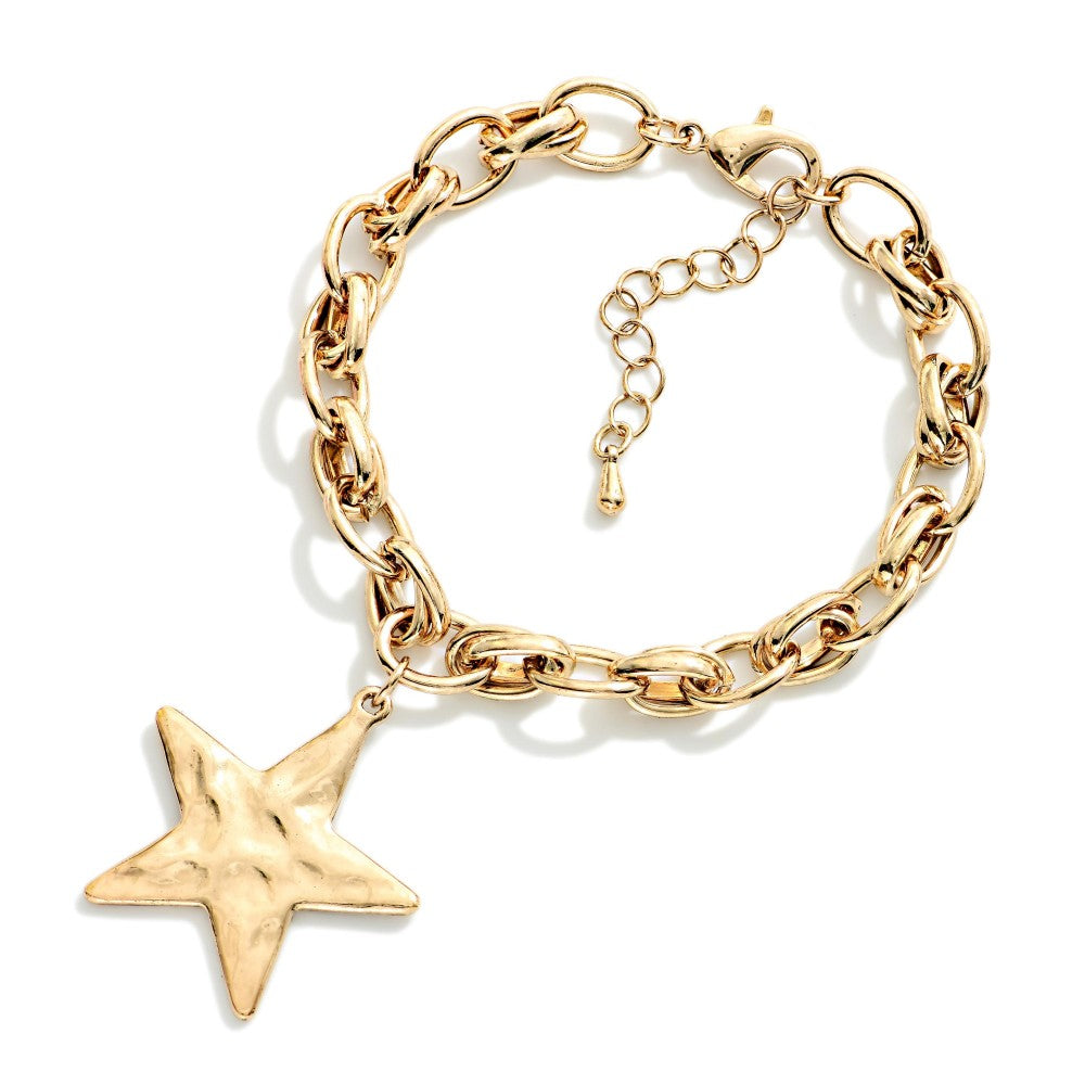Double Link Star Chain Bracelet - Gold (RESTOCK)